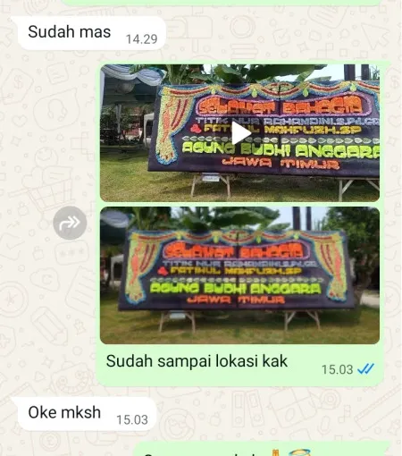Pengiriman Papan Bunga Getas Bawang