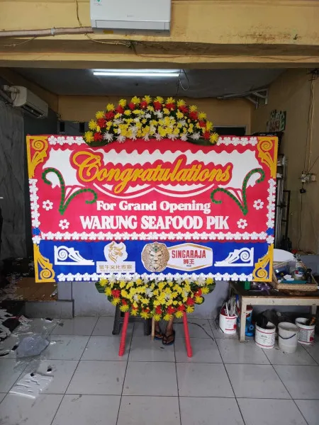 Papan Bunga Ucapan Selamat Getas Bawang